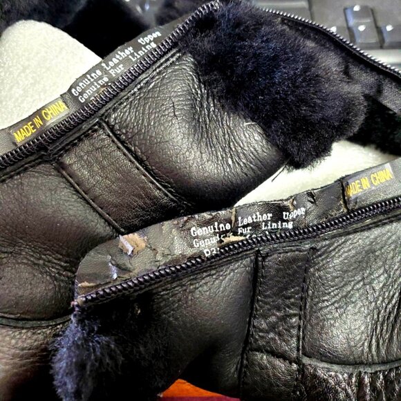 WOMEN BOOTS HOOPOE SIZE 8 W BLACK FAUX FUR ZIPPER STRAP CLOSURE NEW - Picture 10 of 12